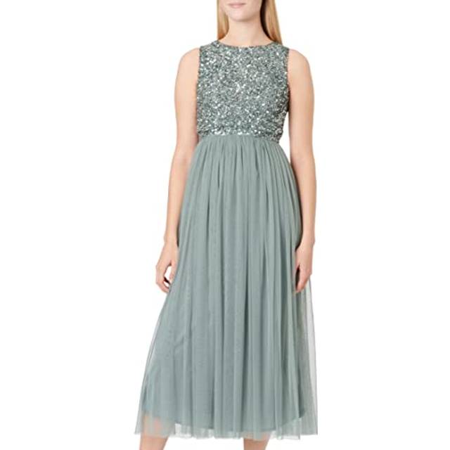 Embellished Midaxi Dress - Teal - 12