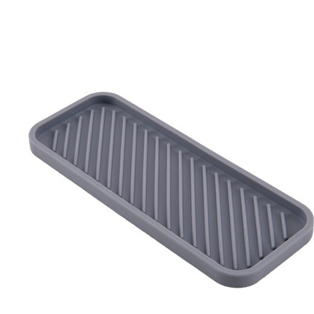 2Pcs Silicone Drain Tray,Sink Organiser,Drain Tray for Sinks,Bathroom