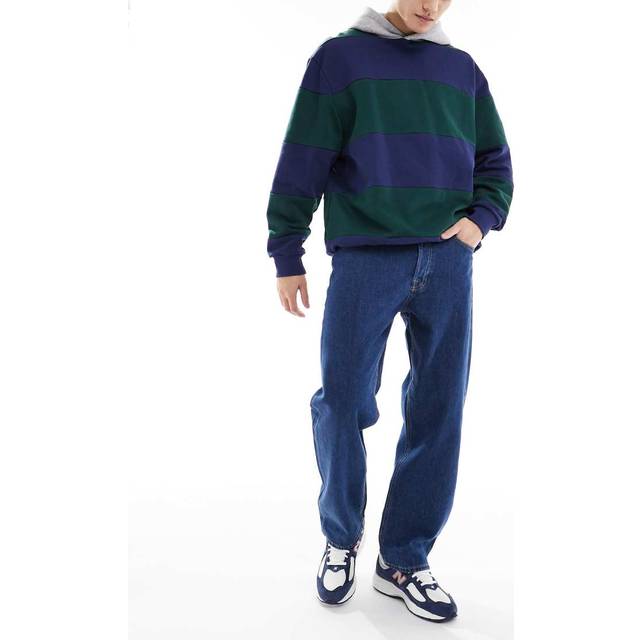Jack & Jones – Eddie – Mörkblå jeans med ledig passform