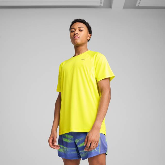 PUMA Velocity Running T-Shirt Men, Lemon Sherbert, size Small (Small)