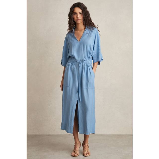 Reiss Cecilia Tie Waist Shirt Dress