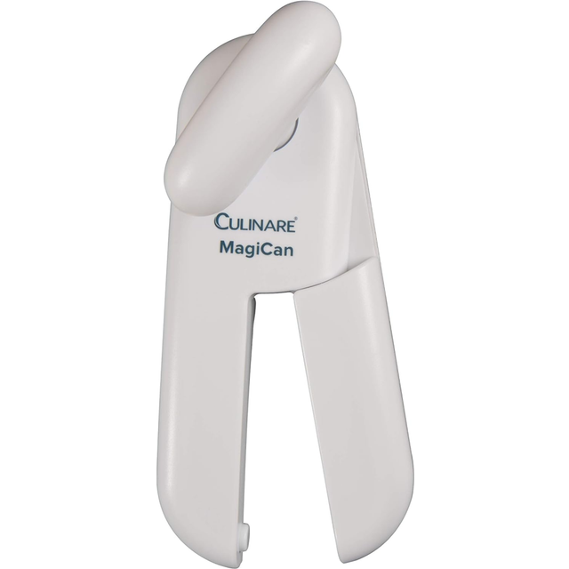 Culinare C10015 MagiCan Tin Opener, White, Plastic/Stainless Steel, Manual Can Opener, Comfortable Handle for Safety an