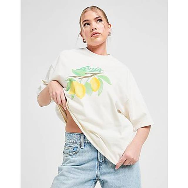 LEVI'S Lemon Graphic Boyfriend T-Shirt - White - Womens - M