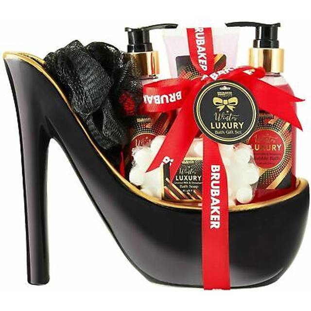 Brubaker Womens Bath & Body Gift Set Luxury Spa Black Ceramic Stiletto For Her