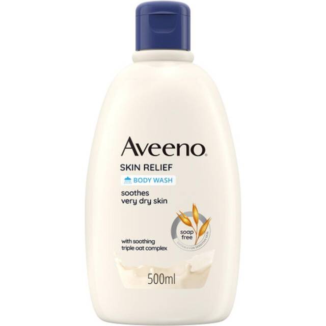 Aveeno Skin Relief Moisturising Body Wash (1x 500ml), Gentle Cleansing Wash with Soothing Soap-Free, Unscented for Sensitive and Very Dry Skin