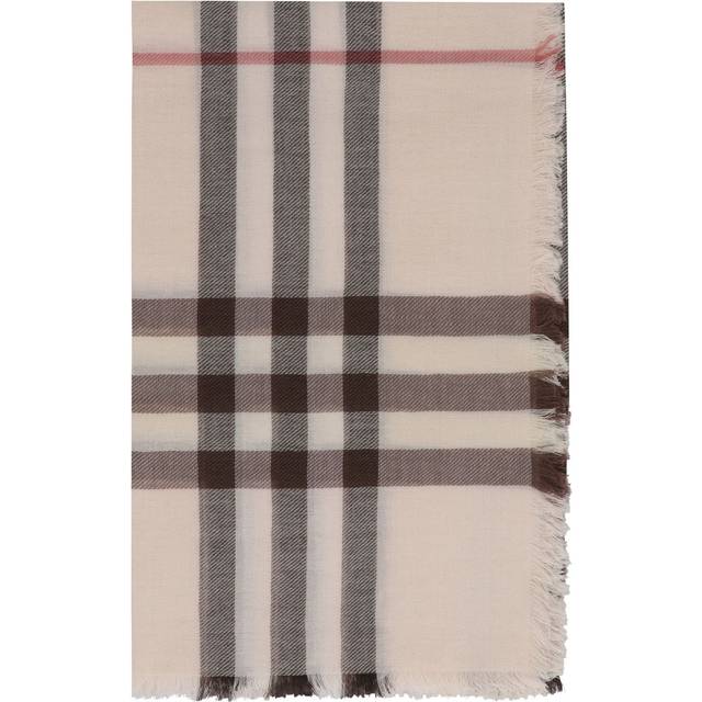 Burberry Men&#39;s London-Check Scarf in Sand | 8102536153464 Color A9392 (One Size)