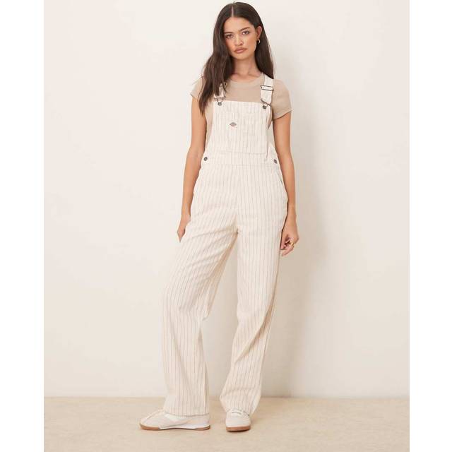Dickies Service Bib Dungarees egret