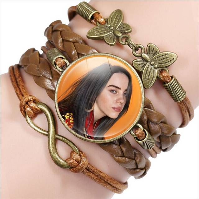 (09) Billie Artistic Eilish Handmade Gemstone Bracelet Fashionable Cartoon Style Unisex