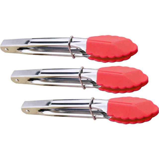 3PC Silicone-Tipped Kitchen Tongs