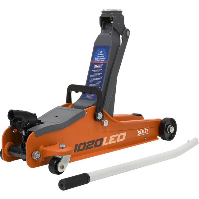 Sealey 1020LEO Trolley Jack 2tonne Low Entry Short Chassis - Orange
