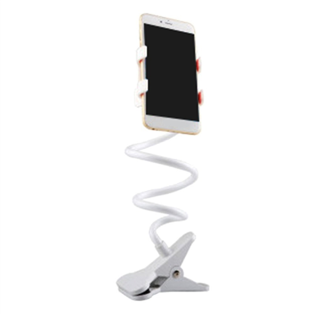 Mobile Phone Holder Flexible Lazy Adjustable Cell Clip Home Bed Desktop Mount Bracket Stand White