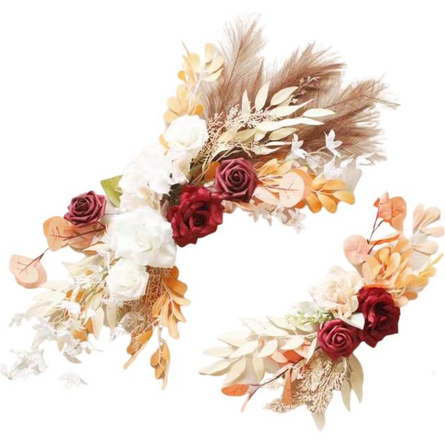 Wedding Decoration Arch Flower Welcome Water Sign Flower Artificial Flowers Swag