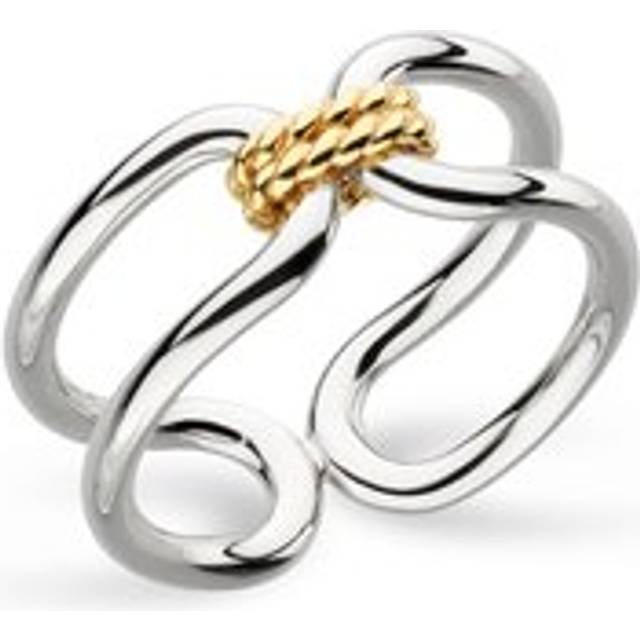 Kit Heath Silver Marina Rope Bar Link Golden Ring