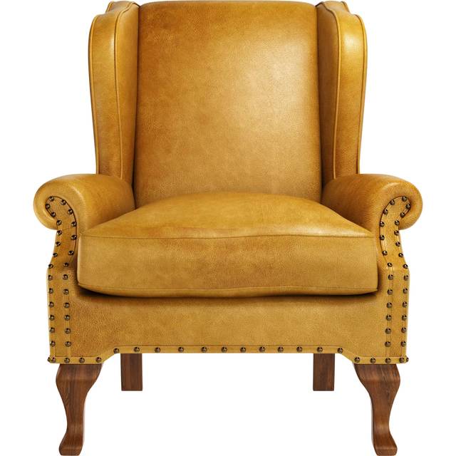 John Lewis Compton Leather Armchair, Dark Leg