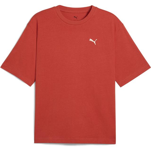 PUMA Wardrobe Ess Boxy T-Shirt Men, Red Fire, size Small (Small)