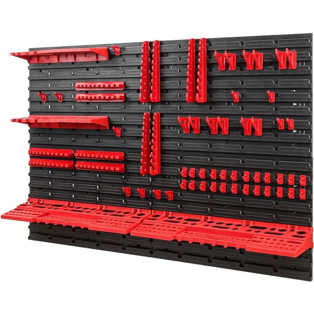 (Model 8) Wall Mounted Tool Board Storage Bins Workshop Rack