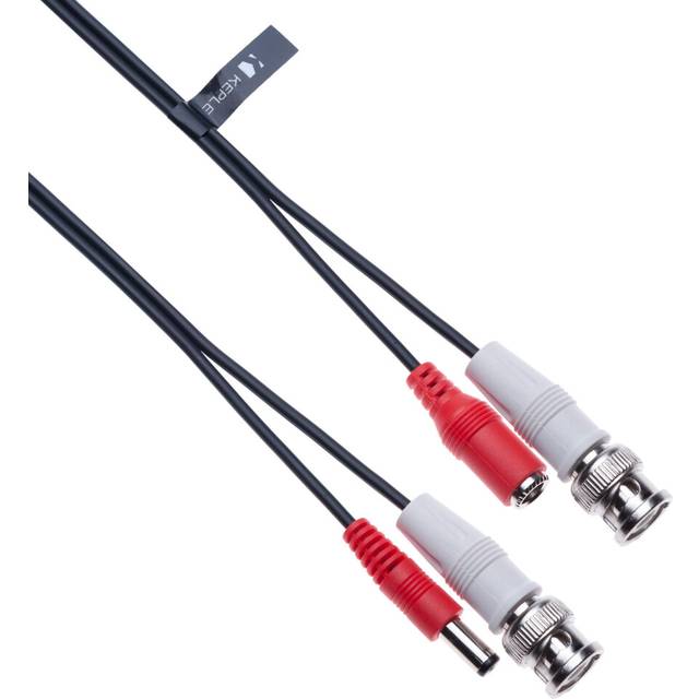BNC DC CCTV Video Power Cable (BNC Video + Power DC 2.1mm Connector) CCTV Security Camera Extension cable for Home Surveillance, DVR Security System,