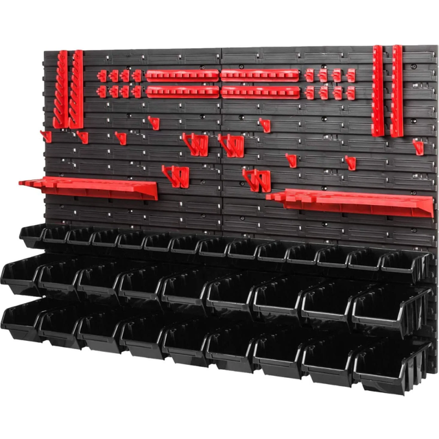 (Model 13) Wall Mounted Tool Board Storage Bins Workshop Rack
