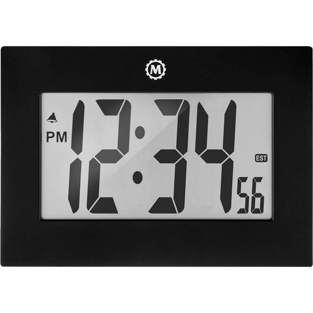 Marathon Large Digital Wall Clock | Large Digit Display with Alarm & Fold-Out Table Stand | Ideal Kitchen Wall Clock or as a Wall Clock for Bedroom