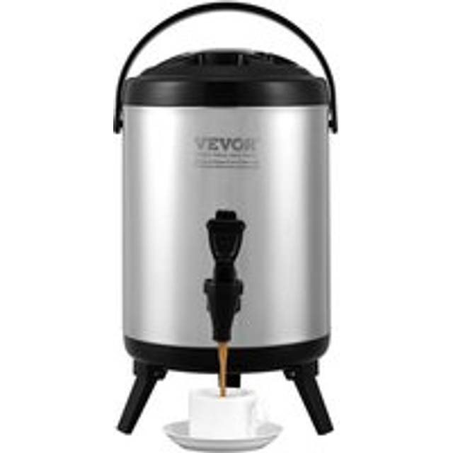 Mophorn - vevor Stainless Steel Insulated Beverage Dispenser, 1.5 Gallon 6 Liter, Thermal Hot and Cold Drink Server Dispenser with Spigot Handle,