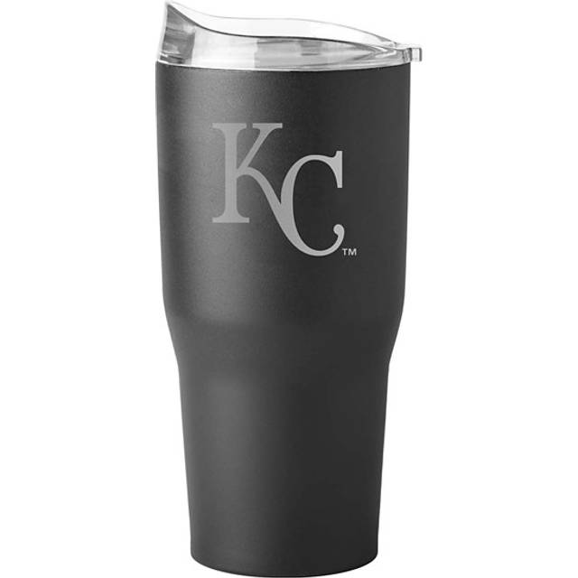 Logo Chair 514-S30PT-BLK-9 30 oz Major League Baseball Kansas City Royals Etch Black Powder Coat Tumbler