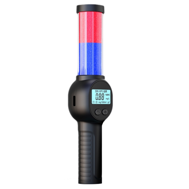 High Precision Alcohol Tester Sound and Light Alarm Traffic LCD Display Police Breathalyzer