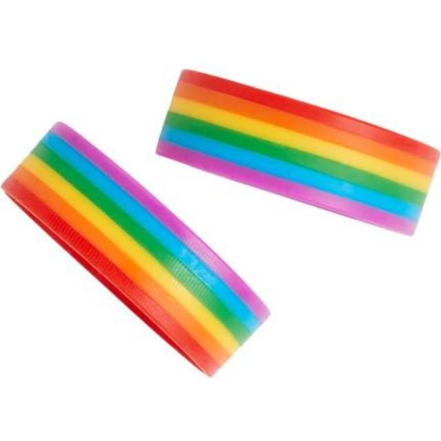 Bristol Novelty Rainbow Wristband (Pack of 2)
