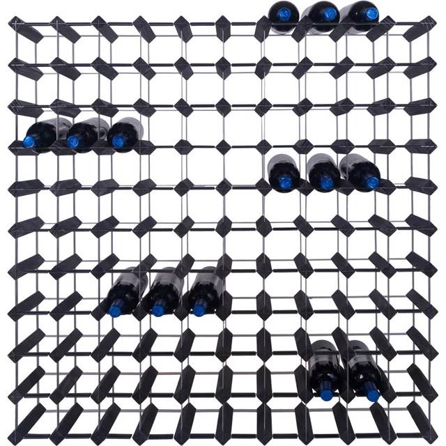 Mensolas - 110 bottles - Black-stained pine