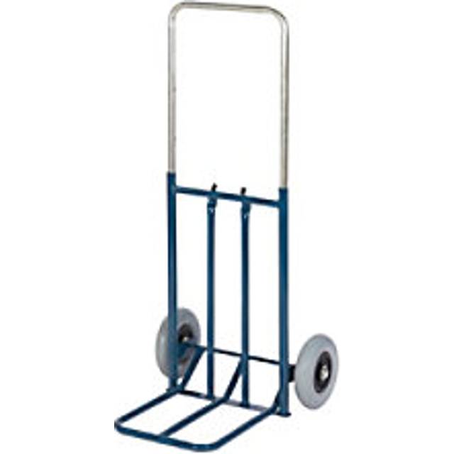 Telescopic Folding Toe Sack Truck; Solid Wheels; Steel; 100kg; Blue