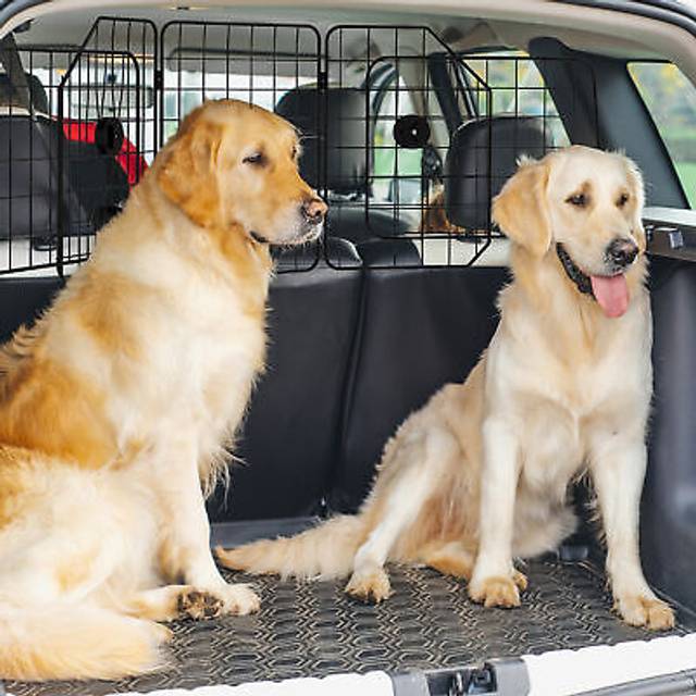 PawHut Dog Guard for SUVs, Vehicles, Vans, Car Barrier with Adjustable Width, Black