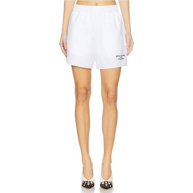 Off-White White Poplin Shorts - White Black - IT 36