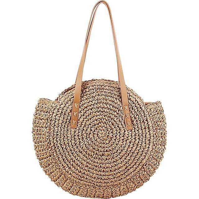 Women Beach Bag Straw Bag Holiday Summer Large Foldable Straw Beach Bag Tote Woven Shoulder Bag Handbag Beach Gift
