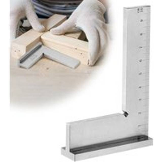Alwaysh - Hat Square, Precision Carpenter's Square Right Angle Blocks, Solid Carbon Steel Engineering Tools Carpenter's Square, 90 Degree Combination
