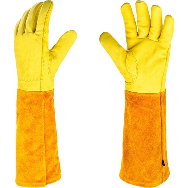 Rose Pruning Gloves for Men and Women Long Thorn Proof Gardening Breathable Leather Best Garden Gift XL