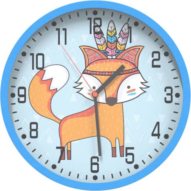 vidaXL Wall Clock Blue Ø25.5 cm Polystyrene and Glass