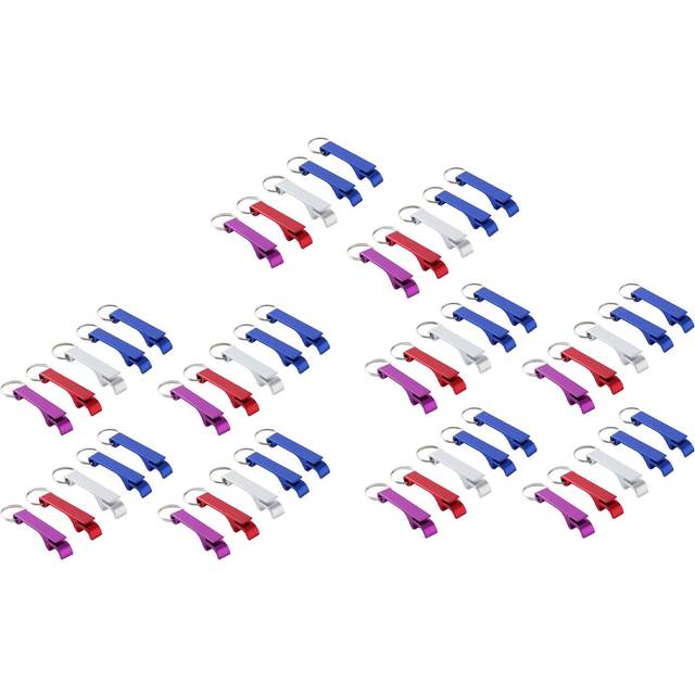 50pcs Keychain Bottle Opener Aluminum Alloy Simple Operation Portable Beer Bottle Opener Can Opener