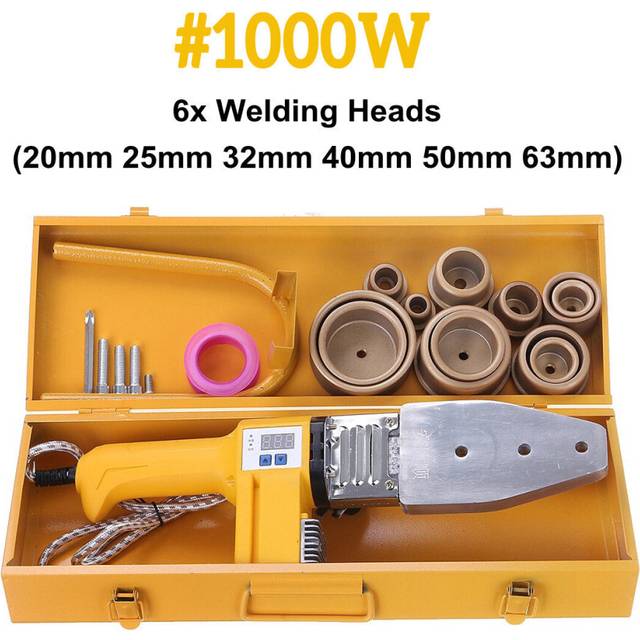 (#63 1000W) Full Auto Electric Heating Pipe Welding Tool Machine Weld For PB PPR PE PP Tube
