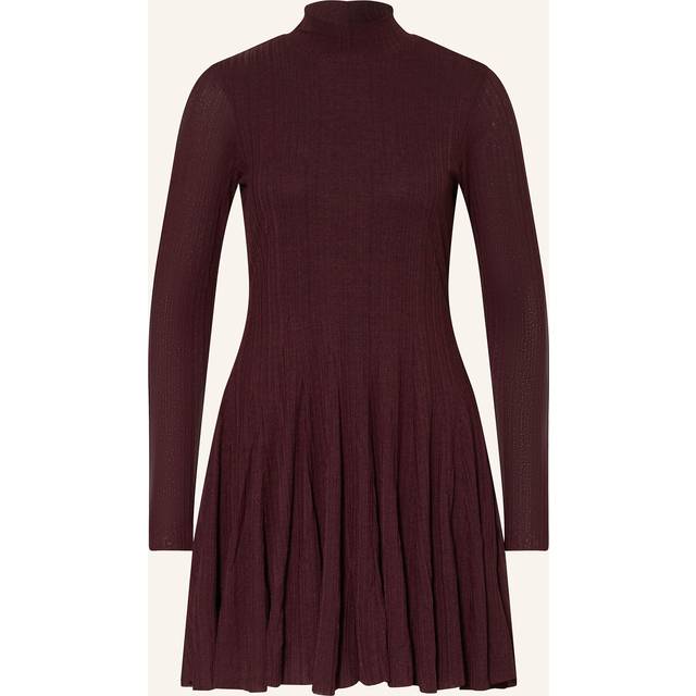 Reiss Savannah Jersey Flippy Dress, Burgundy