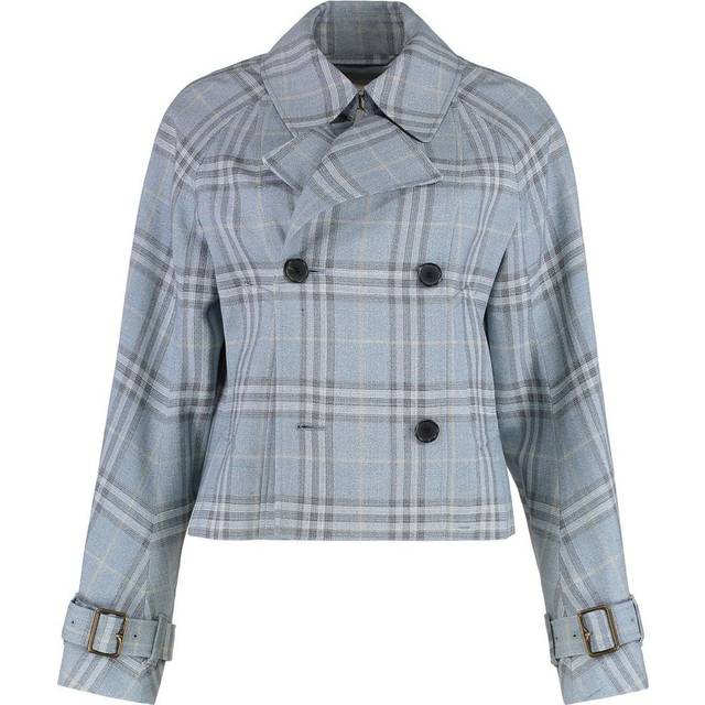 Burberry Women&#39;s Short Trench Coat in Light Blue | Size 6 | 8108251165277 Color C2543 (6)