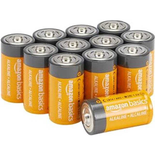Amazon Basics C Cell 1.5 Volt Everyday Alkaline Batteries, 12 Pack (Appearance may vary)