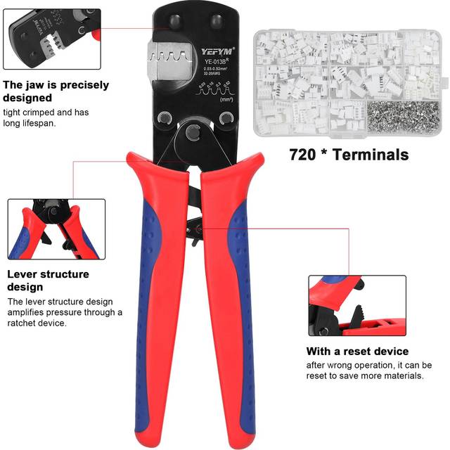 Portable Terminals Crimping Tool Set Electrician Tools Electrical Terminals Clamp Plier Electronics YE-013BR