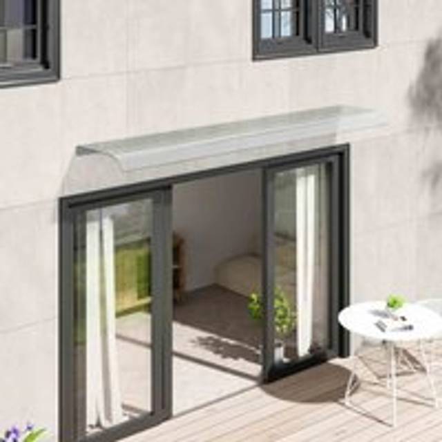 Garden Sanctuary 160Cm X 33Cm Transparent Pet Window Door Awning Canopy, Clear