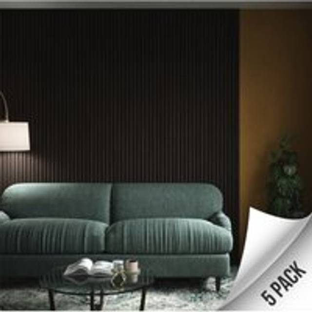 Kraus - Easy Living Acoustic Slat Wall Panel - Dark Oak - (l) 240cm x (w) 60cm - Set of 5