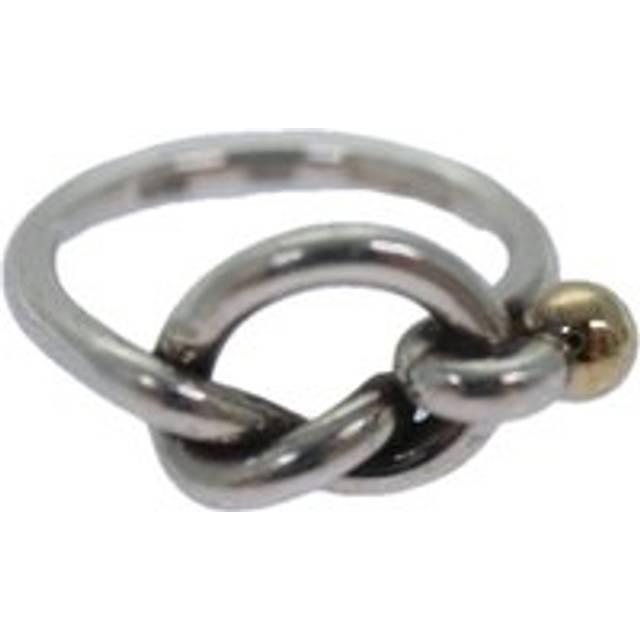 Womens Preloved Knot Ring Twotone Design Wo - Silver - Grey - One Size