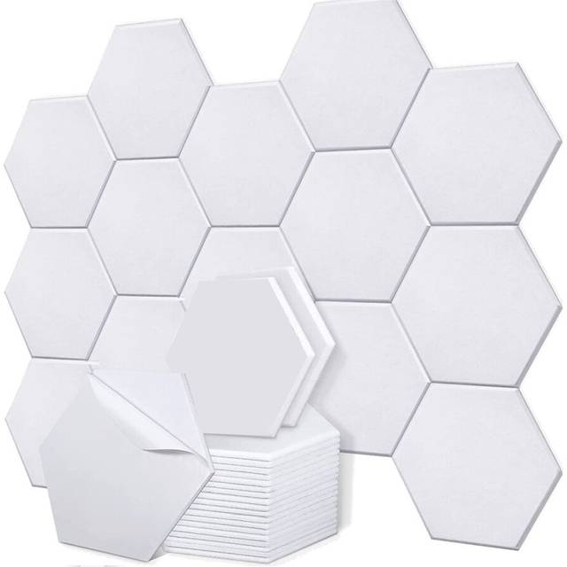 18 Pack Self-Adhesive Acoustic Panels Soundproof Wall Panels 12X10X0.4Inch Acoustic Treatment Panel Office