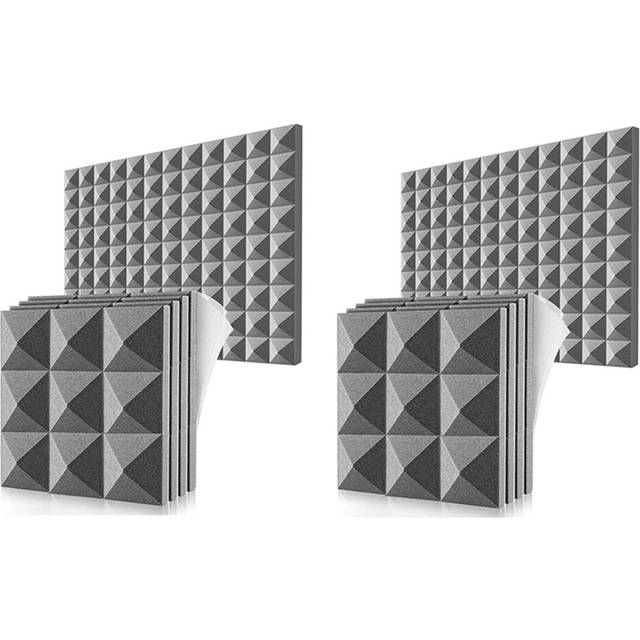 24 Pack Acoustic Foam Panels,Self-Adhesive Sound Proof Foam Panels,for Wall Decor,Music Studio Bedroom Home,5X30X30cm