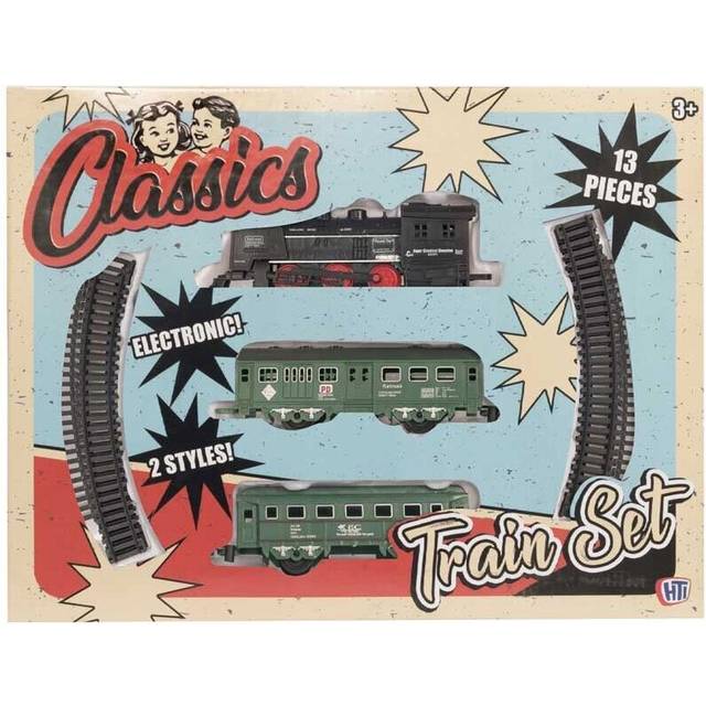 MantraRaj Classic Retro Battery Operated Train Set With Tracks Light Engine Children Toy