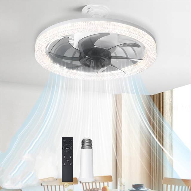 Ceiling Fans With Lights And Remote - 4 Wind Speeds, 3 Color Lighting - Black