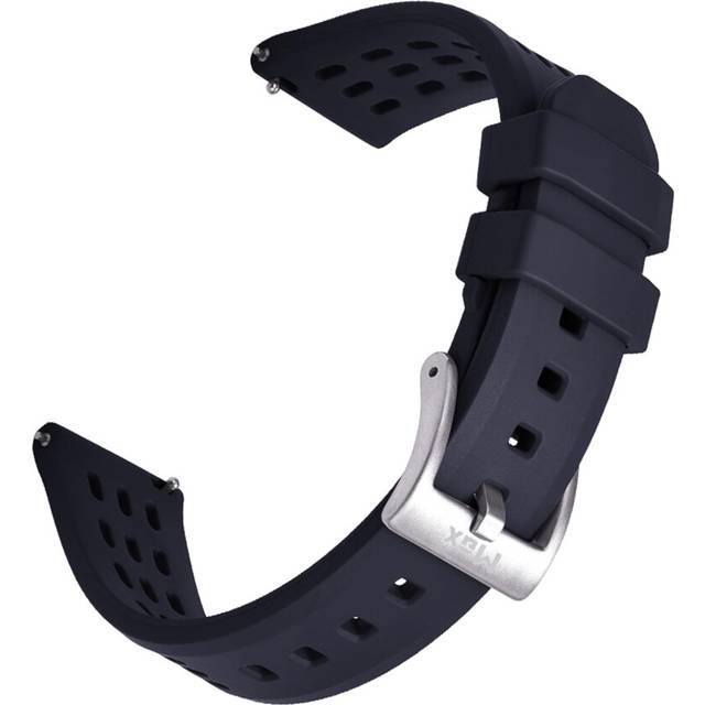 Skycom Style FKM Rubber Divers Replacement Watch Strap Fluororubber (22mm, Black)