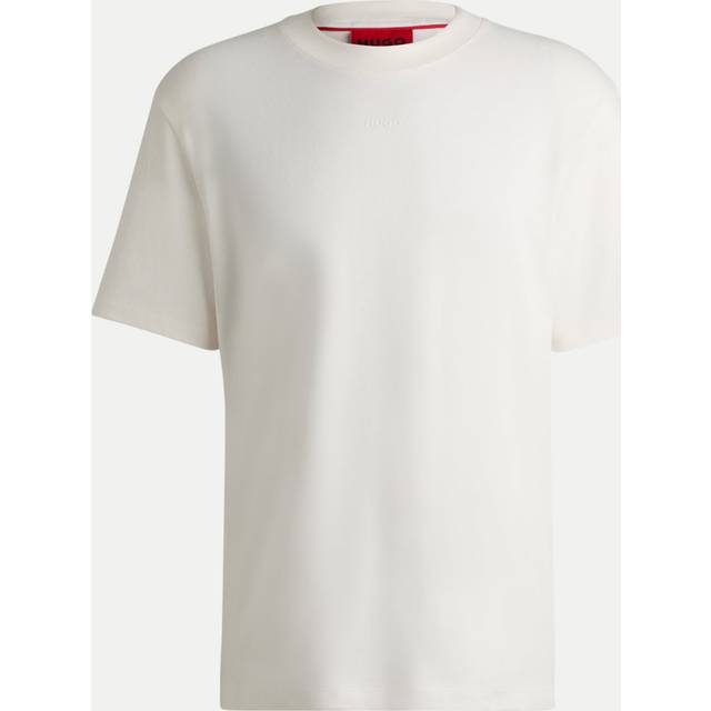 Relaxed-fit T-shirt in cotton with logo print - Natural